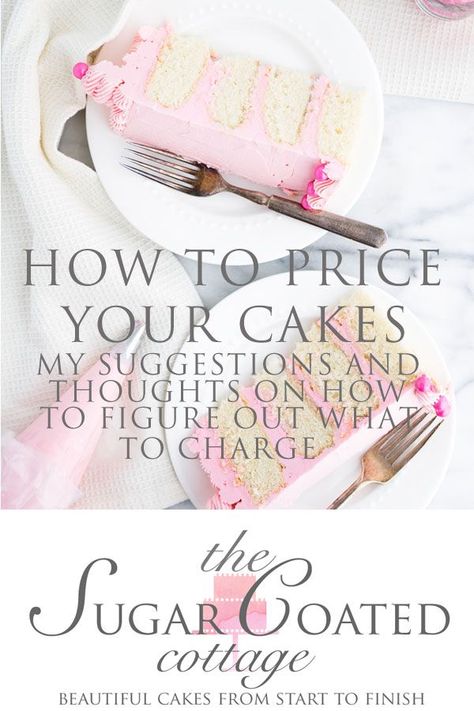 How To Price Cakes - The Sugar Coated Cottage - Cake pricing ideas Cake Pricing Chart, Cottage Cake, Cake Pricing Guide, Business Pricing, Chocolate Fudge Icing, Bakery Business Plan, Decorating Business, Cakes For Sale, Home Bakery Business