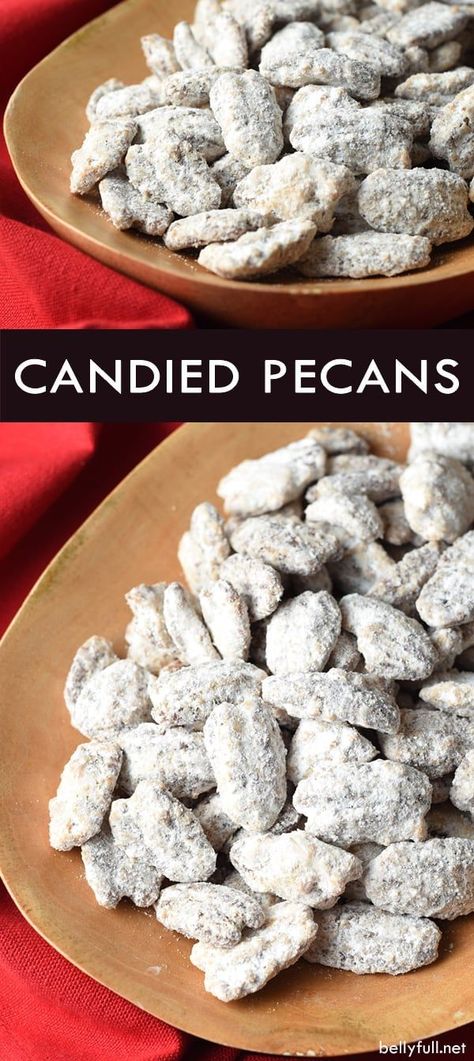 Candied Pecans Recipe, Nut Recipes, Pecan Recipes, Candied Nuts, Candied Pecans, Snack Mix, Tasty Recipes, Holiday Baking, Candy Recipes