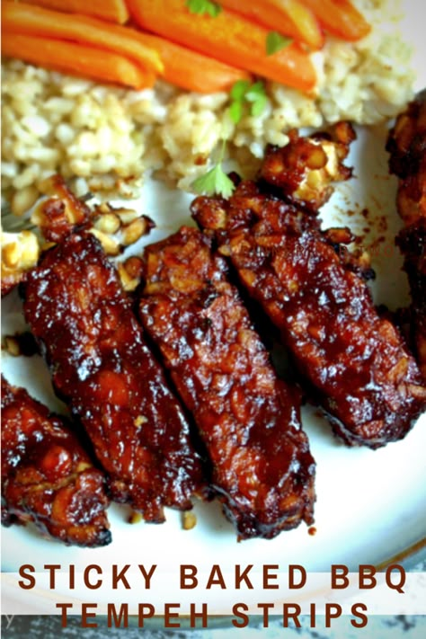 Tempeh Recipes Vegan, Bbq Tempeh, Vegan Bbq Recipes, Tempeh Recipes, Vegan Bbq, Vegan Mac And Cheese, Tempeh, Vegan Dinner Recipes, Vegan Foods