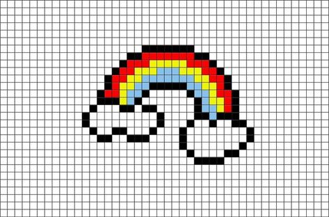 Rainbow Pixel Art, Pixel Rainbow, Grille Pixel Art, Pixel Art Minecraft, Modele Pixel Art, Art Pixel, Art Perle, Pixel Art Templates, Perler Art