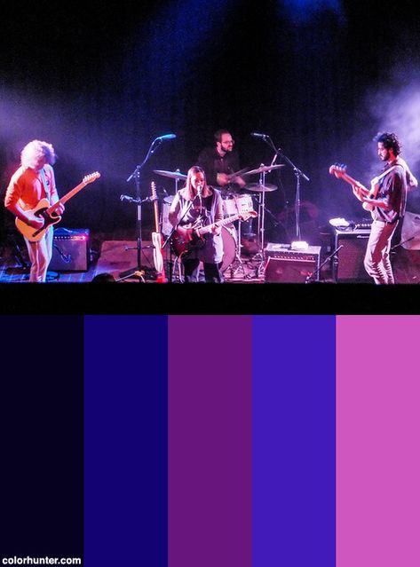 Rock Music Color Palette, Rock N Roll Color Palette, Concert Color Palette, Theatre Color Palette, Music Festival Color Palette, Techno Color Palette, Rock And Roll Color Palette, Music Color Palette, Soft Rock Music