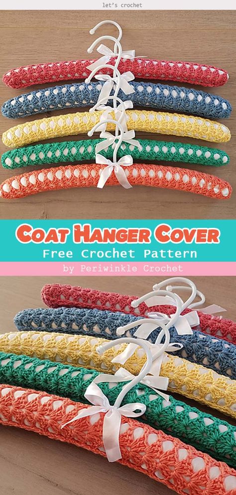 Coat Hanger Cover Free Crochet Pattern Hanger Covers, Covered Coat Hangers, Hekel Patrone, Crochet Turtle Pattern, Household Accessories, Crocheted Things, Crochet Wrap Pattern, Ravelry Crochet, Wooden Coat Hangers