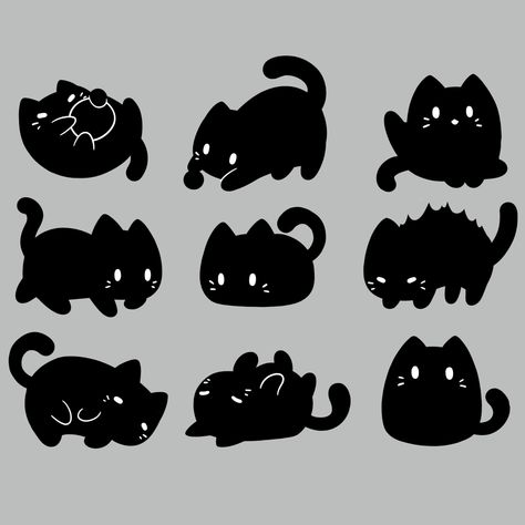 심플한 그림, Chibi Cat, Cat Doodle, Cute Doodles Drawings, Cute Doodle Art, Cute Easy Drawings, Cute Little Drawings, Art Tutorials Drawing, Cute Animal Drawings