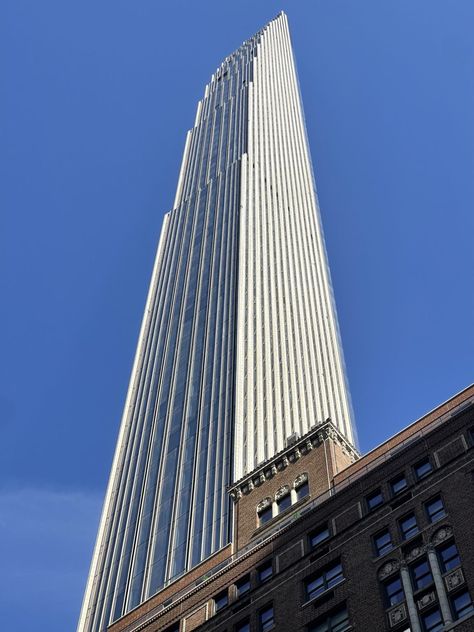 111 West 57th Street's Podium Nears Completion in Midtown, Manhattan - New York YIMBY Upper West Side New York, 111 West 57th Street, Twin Towers New York, Summit Building New York, Condominium Design, New York Flatiron Building, Freedom Tower Nyc, Shop Architects, New York Wallpaper