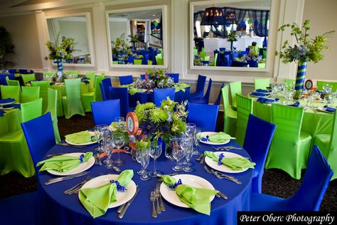 Bueatiful colors all around Bar Mitzvah Party Favors, Bar Mitzvah Decorations, Wedding Color Schemes Blue, Lime Green Weddings, Green Wedding Decorations, Blue Green Wedding, Blue Party Decorations, Bar Mitzvah Party, Green Wedding Dresses