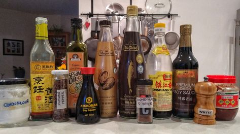 Asian Pantry Staples, Asian Pantry, Dumpling Dipping Sauce, 5 Spice Powder, Smoked Oysters, Dumpling Filling, Meat Marinade, Gold Bottles, Stir Fry Noodles