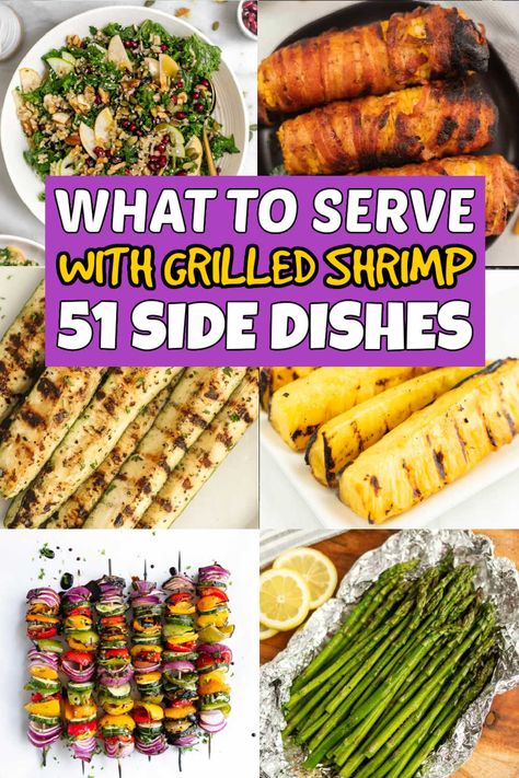 What to Serve with Grilled Shrimp - grillonadime.com Grilled Shell On Shrimp Recipes, Shrimp Recipes On Grill, Grilled Shrimp Dishes, Grilled Shrimp Ideas, Grilled Shrimp Meal Ideas, Grilled Shrimp Skewers Sides, Grilled Shrimp Meals, What To Serve With Grilled Shrimp, Grilled Shrimp Dinner Ideas