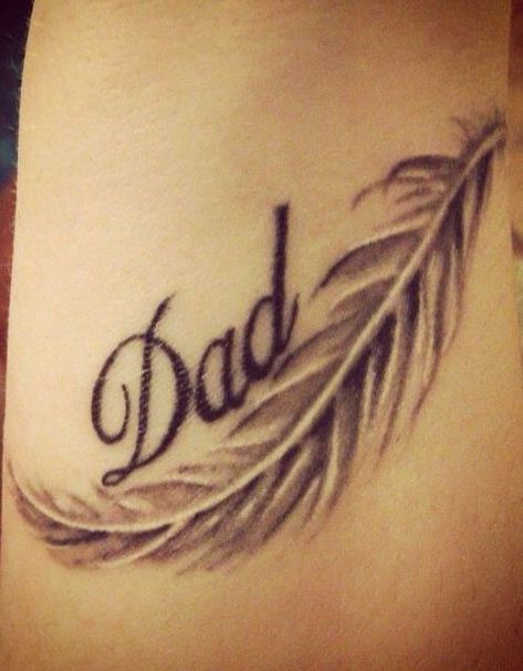 Memories Tattoo, Tattoos For Women On Thigh, Tattoos For Dad Memorial, Father Tattoos, Dad Tattoo, Angel Tattoos, Arm Tats, Remembrance Tattoos