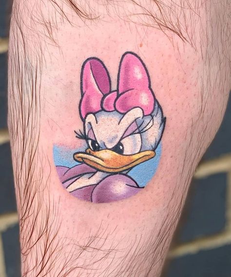 Daisy Duck Tattoo, Birmingham Tattoo, Modern Body Art, Bonsai Tree Tattoos, Water Lily Tattoos, Duck Tattoos, Symbol Of Freedom, Daisy Tattoo, Nautical Tattoo