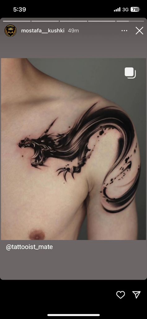 Dragon Tattoo For Arm, Simple Dragon Tattoo Men, Dragon Mouth Open, Dragon Tattoo Back Of Arm, Dragon Wrap Tattoo, Chest Tattoo Dragon, Bad Boy Tattoo Ideas, Dragon Cover Up Tattoo, Forearm Dragon Tattoo