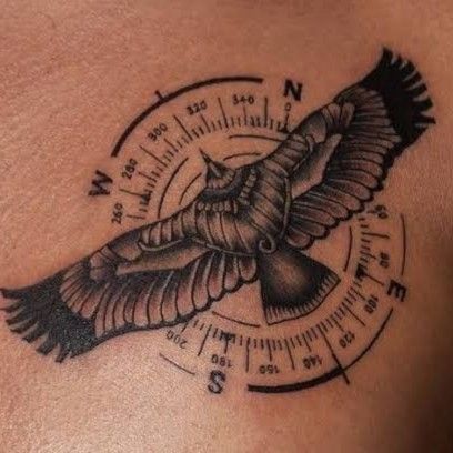 Albatross Tattoo Design, Only Angel Tattoo, Albatross Tattoo, Only Angel, Basic Tattoos, Angel Tattoos, Knuckle Tattoos, Compass Tattoo Design, Wrist Tattoos For Guys