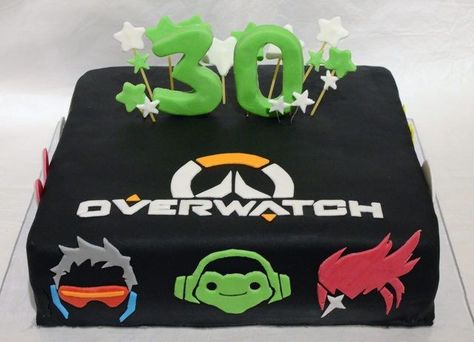 Overwatch Cake, Overwatch Birthday, Specialty Desserts, Thomas Cakes, Kids Haircuts, Dragon Cakes, Geek Food, Unique Birthday Cakes, Sleepover Birthday Parties