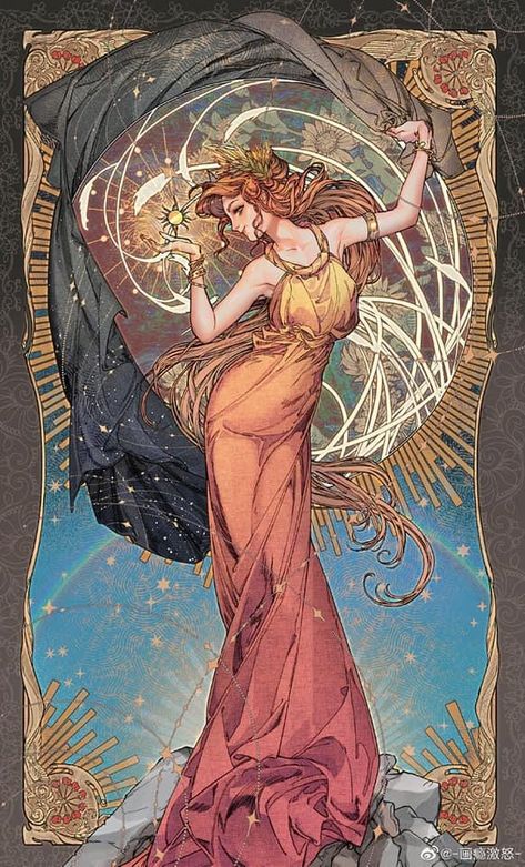 Art Nouveau Mucha, Fan Art Anime, Alphonse Mucha Art, Art Nouveau Illustration, Greek Mythology Art, Mythology Art, Arte Fantasy, Beautiful Fantasy Art, Aphrodite