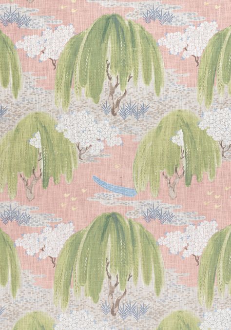 WILLOW TREE, Blush, AF23111, Collection Willow Tree from Anna French Thibaut Fabric, Thibaut Wallpaper, Tree Fabric, Anna French, Tree Pillow, French Fabric, Matching Wallpaper, Drapery Panels, Willow Tree