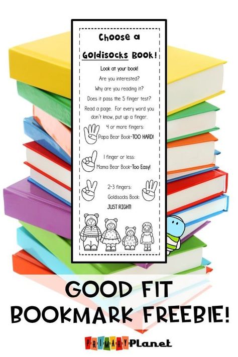 Awesome Mentor Text and Bookmark Freebie for teaching students how to choose Good Fit Books! #reading #goodfitbooks #bestresourceever Good Fit Books, Book Bookmark, Reading Homework, Teaching Freebies, Teacher Freebies, Kindergarten Language Arts, Elementary Library, Classroom Freebies, Teaching Students