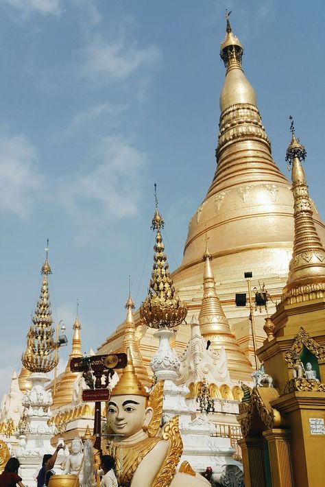 Burmese Architecture, Myanmar Country, Buddhist Stupa, Shwedagon Pagoda, Buddhist Temples, Myanmar Travel, People Watching, Yangon, Buddhist Temple