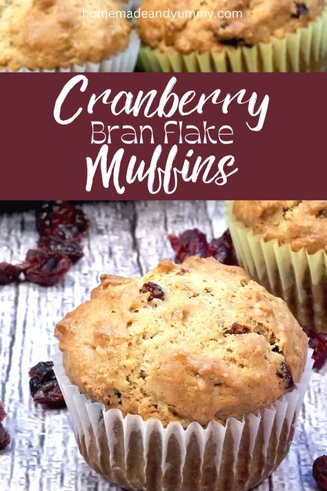 Cranberry Bran Flake Muffins are so easy to make. They even have a touch or orange. Perfect for breakfast, lunch, brunch and snacks. ##muffinrecipe #branmuffins ##branflakes #easycranberrymuffins #driedcranberries #brancereal Bran Flake Muffins, Cranberries Recipes, Brunch Favorites, Bran Flakes, Flake Recipes, Pastries Recipes, Sweet Bakes, Tin Recipes, Muffin Tin Recipes