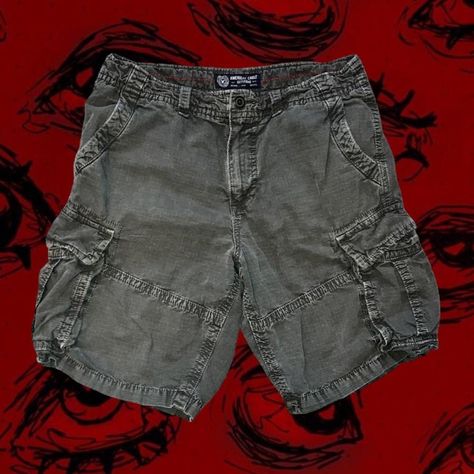 💣american eagle black cargo shorts💣 Vintage... - Depop Baggy Jean Shorts, Baggy Cargo Shorts, Black Baggy Jeans, Black Cargo Shorts, Grey Denim Shorts, Baggy Jean, Eagle Black, Shorts Cargo, Black Cargo