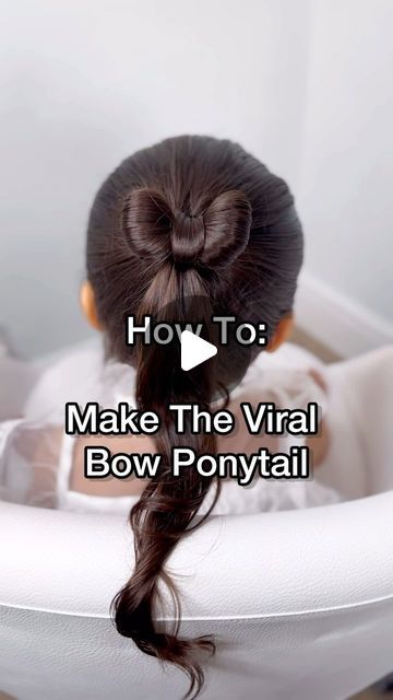 Nancy Amery on Instagram: "From Basic To Bow 🎀  You all loved my bow bunchies - it’s currently my most viewed reel so here’s a slightly different version on a ponytail.  Which do you prefer?   #bowponytail #cuteponytail #howtohair #hairtutorial #hairhack #bowbunchies #girlshairstyles #cutehairstyles #toddlerhairstyles" A Ponytail, Girls Hair Bow, Bow In Ponytail, Bow Ponytail Hairstyle, Girl Ponytail Hairstyles, Ponytail For Kids, How To Do A Ponytail, 2 Ponytails With Bows, Ponytail Bow Hairstyle