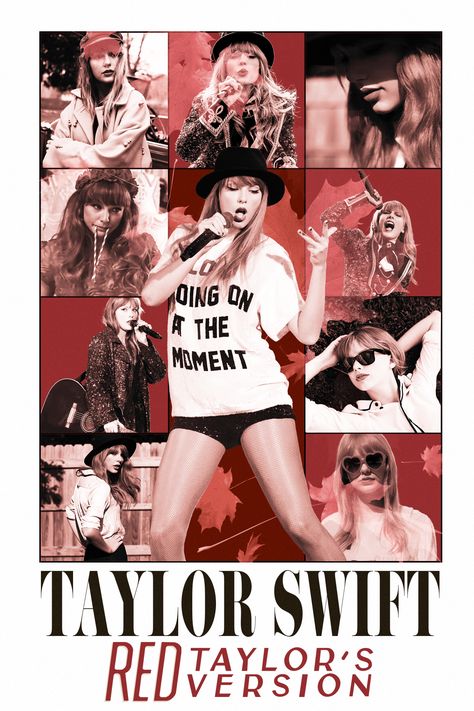 Taylor Swift Birthday, Taylor Swift Tour Outfits, Swift Tour, Estilo Taylor Swift, Taylor Swift Posters, Taylor Swift Red, Poster Room, Taylor Swift Concert, Red Taylor