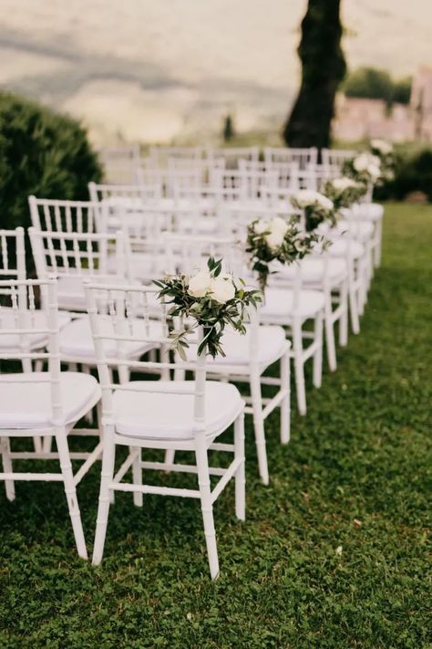 Wedding Structures, Italian Castle Wedding, Outdoor Wedding Ceremony And Reception, Wedding Cermony, Wedding Ceremony Chairs, Ceremony Decorations Outdoor, Italian Castle, Aisle Decorations, Rock My Style