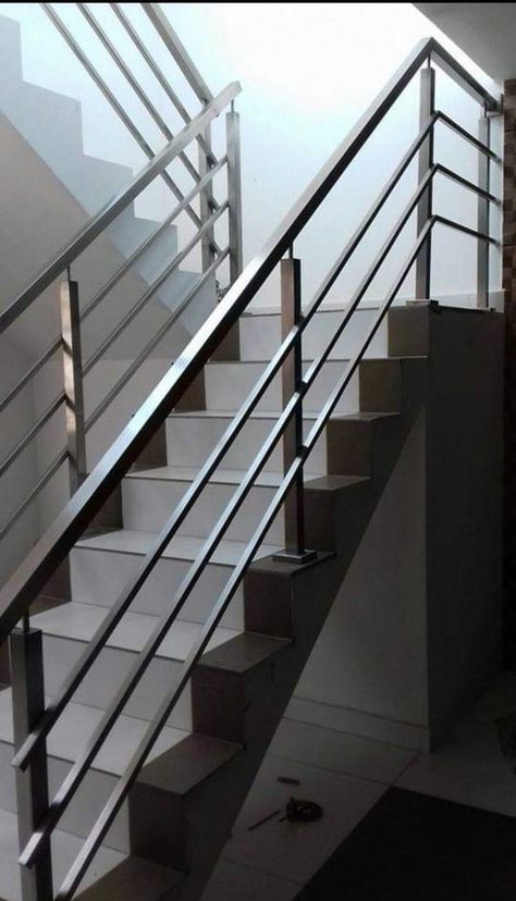 Elegant staircase design beautiful staircase ideas metal staircase design ideas decorations Stairs Railing Design, Reling Design, Stainless Steel Stair Railing, Steel Stairs Design, درابزين السلم, Safety Grill, Steel Grill Design, Steel Stair Railing, Grill Designs