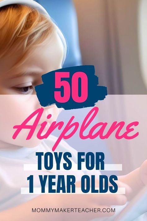 You might be surprised about how many toys you have in your hose that make great travel toys for one and two year olds. Of course you should pack your tablet and a pair of headphones to pass some of the time, but check out my 50 other ideas for flying with a baby. Airplane Entertainment, Baby On Plane, Activities For One Year Olds, Airplane Activities, Best Airplane, 1 Year Baby, Flying With A Baby, Airplane Baby, Airplane Toys