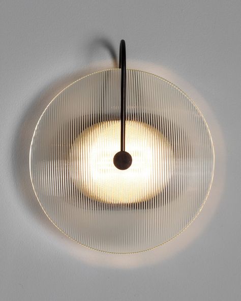 ALLIED MAKER (@alliedmaker): “ADA Aperture Sconce — a scaled version of our Aperture Sconce that is under 4” in depth” Luminaire Vintage, Modern Wall Lamp, Glass Wall Lights, Glass Lamp Shade, Bedroom Lamps, Led Wall Lamp, Living Room Lighting, Glass Lamp, Glass Wall Art