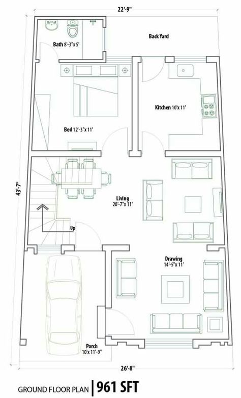 3 Bedroom Farmhouse Plans, Duplex House Plans Modern, 3 Bedroom Duplex House Plans, 3bhk Duplex House, Bedroom Indian Style, 1000 Sq Ft House Plans, Pakistan House, 1000 Sq Ft House, House Plans Modern