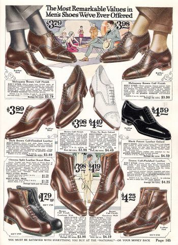 1922 men's boots and shoes- notice the pointed toes 1920s Mens Shoes, Classy Branding, Popular Mens Shoes, 20s Men, 1920s Shoes, 1920s Mens Fashion, 1920s Men, Fashion 1910, Patent Leather Oxfords