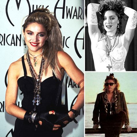 Rosary Necklaces Material Girl Madonna, Catholic Iconography, Pearls Chains, Write Songs, Material Girl, The Church, Rosary, Madonna, Career