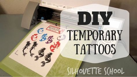 DIY Temporary Tattoos are guaranteed to be a huge hit with the little ones, but big ones love them as well. And thanks to the Silhouette machines, you can use Studio and the print and cut feature to design and cut these in no time! Come check out the blog post to see how! Diy Temporary Tattoo, Make Temporary Tattoo, Vinyl Projects Silhouette, Diy Tattoo Permanent, Silhouette School Blog, Tattoo Diy, Tattoos Temporary, Serpent Tattoo, Silhouette Curio