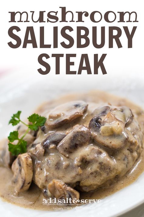 Hongkong Style, Loin Recipes, Salisbury Steak Recipe, Mushrooms And Onions, Cube Steak Recipes, Swiss Steak, Salisbury Steak Recipes, Easy Steak Recipes, Mushroom Soup Recipes