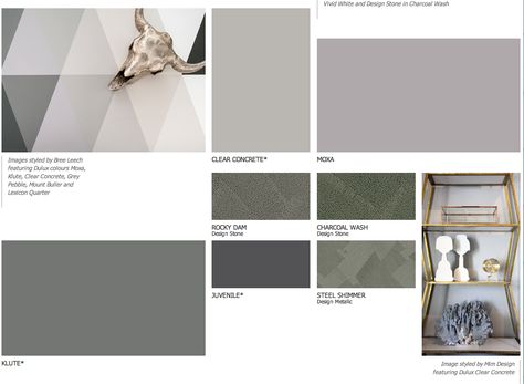 Colour Inspiration Anthracite Grey Colour Palette, Plascon Paint Colours Interiors, Taubmans Colour Chart, Plascon Paint Colours Exterior, Plascon Paint Colours Interiors Grey, Grey Colour Palette, Exterior Paint Color Schemes, Complimentary Colours, Room Wall Painting