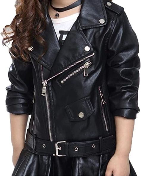 Amazon.com: Miwentor Girls Motorcycle Jacket Kid Outwear Solid Color Zipper Faux Leather Spring Autumn Pu Jacket (black,110): Clothing, Shoes & Jewelry Girls Motorcycle, Boys Leather Jacket, Kids Outwear, Leather Jacket Girl, Collar Leather Jacket, Pu Jacket, Pu Leather Jacket, Girls Outerwear, Motorcycle Girl