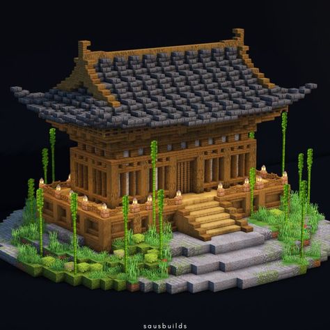 Japanese Style Village Minecraft, Minecraft Filler Builds, Japanese House Minecraft Ideas, Japanese Roof Minecraft, Japanese Town Minecraft, Japan Minecraft Builds, Minecraft Japanese Style, Minecraft Sniffer Enclosure, Minecraft Umbrella