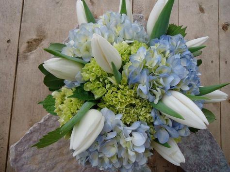 Hydrangea and tulip bridal bouquet Tulip Hydrangea Bouquet, Tulip Bridal Bouquet, Hydrangea Bouquet Wedding, Hydrangea Bouquet, Hydrangeas Wedding, Tulip Bouquet, Bride Accessories, Bridal Bouquet, Hydrangea