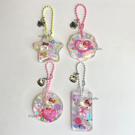 Cottagecore Kawaii, Kawaii Keychain, Resin Keychain, Kawaii Jewelry, Epoxy Resin Crafts, Jewelry Accessories Ideas, Hello Kitty Items, Resin Charms, Cute Keychain