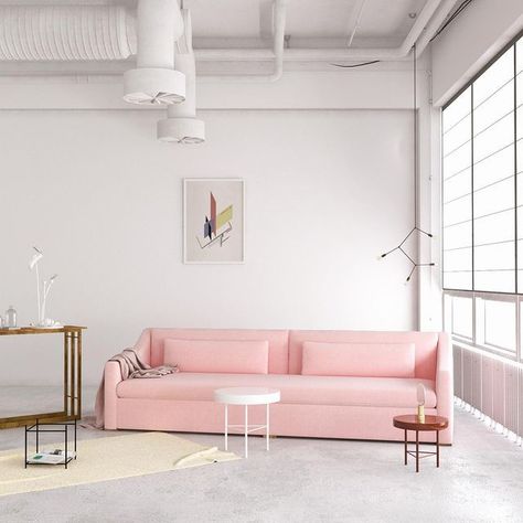 With a seamlessly beautiful solution to modern seating, the Crosby Sofa offers a fresh take on traditional features. Cleanly sloped arms cascade into a slim, straight profile. It doesn’t get more sculptural than this clean, movement-filled design. modern decor | customizable sofa | custom living room furniture | custom sofa | pink sofa | living room furniture | interior design | living room design | living room decor | how to design a sofa | design a living room Couch Colors, Pink Sofa Living Room, Best Couch, Furniture Colors, Cool Couches, Pull Out Sofa Bed, Pull Out Sofa, Pink Sofa, Living Room Design Inspiration