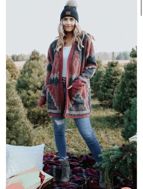 Aztec Print Cardigan Outfit, Aztec Cardigan Outfit, Cardigan Outfit Winter, Print Cardigan Outfit, Winter Cardigan Outfit, Flannel Outfit, Aztec Print Cardigan, Aztec Cardigan, Cardigan Outfit