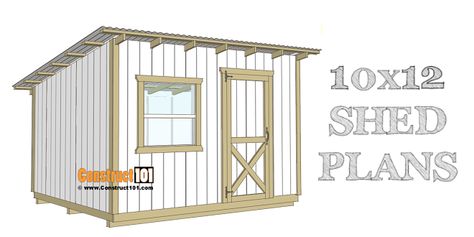 10x12 lean to shed plans - Plans include a free PDF download, material list, measurements, and drawings. Great for garden, storage, or workshop.