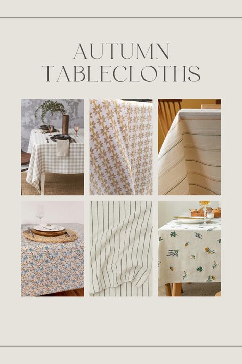 Autumn Tablecloth, Fall Tablecloth Ideas Table Covers, Fall Table Cloth, Tablecloths, Tablecloth Inspiration, Thanksgiving Tablecloth, Fall Tablecloth, Thanksgiving Tablescapes, Rectangle Table