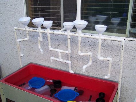 Pvc Pipe Projects, Lego Wall, Pvc Projects, Sand And Water Table, Pvc Pipes, Sensory Table, Water Table, Diy Water, Water Walls