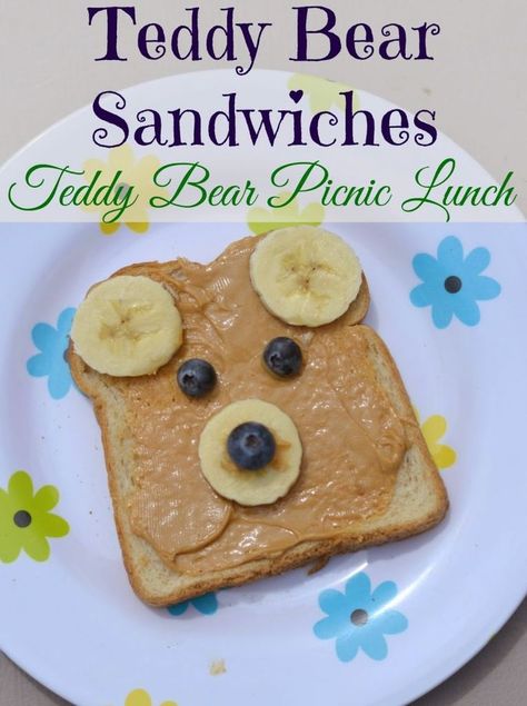 Teddy Bear Picnic Ideas, Bear Craft Ideas, Teddy Bears Picnic Food, Fun Sandwiches For Kids, Picnic Crafts, Smores Ideas, Teddy Bear Craft, Cottage School, Teddy Bear Picnic Birthday Party