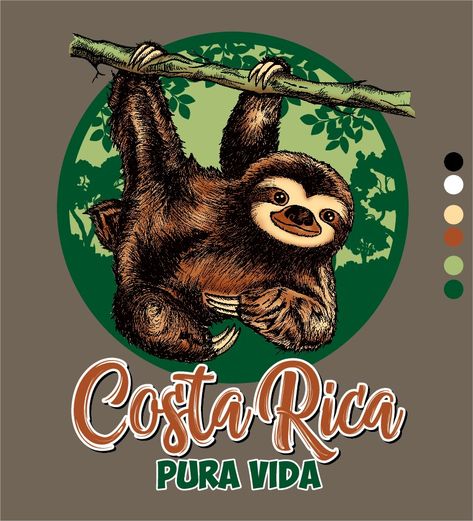 Costa Rica Art, Sloth Tattoo, Animal Wallpaper, Best Places To Travel, Xmas Crafts, Sloth, Costa Rica, Places To Travel, Travel Inspiration