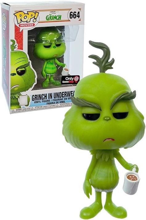 Amazon.com: Funko Pop Movies: The Grinch - Figura coleccionable de The Grinch en ropa interior, multicolor : Juguetes y Juegos Grinch Christmas Theme, Игрушки Funko Pop, Best Funko Pop, Grinch Stuff, The Grinch Movie, 11 Birthday, Nostalgic Things, Funko Pop Dolls, Funk Pop