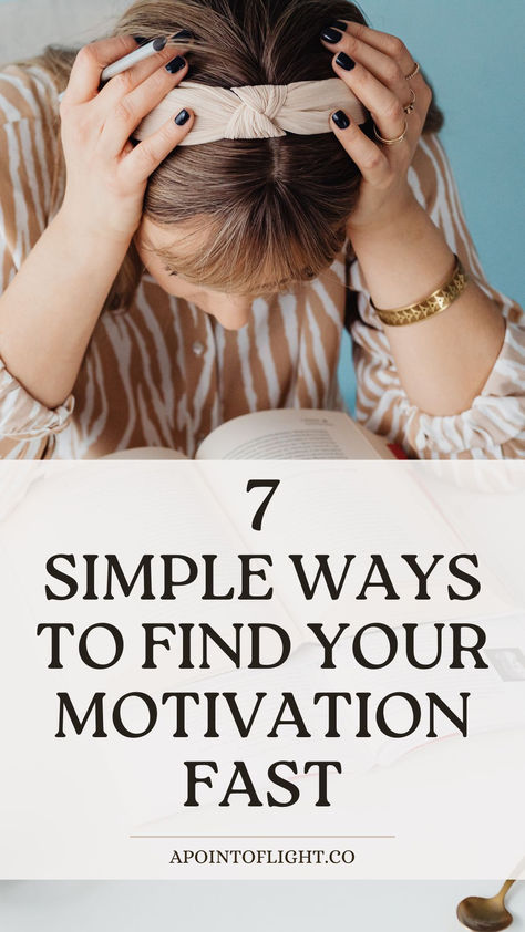 7 simple ways to find your motivation fast Ways To Motivate Yourself, How To Motivate, In A Rut, How To Be Productive, Productive Habits, Stuck In A Rut, Mel Robbins, Lets Talk, Path To Success