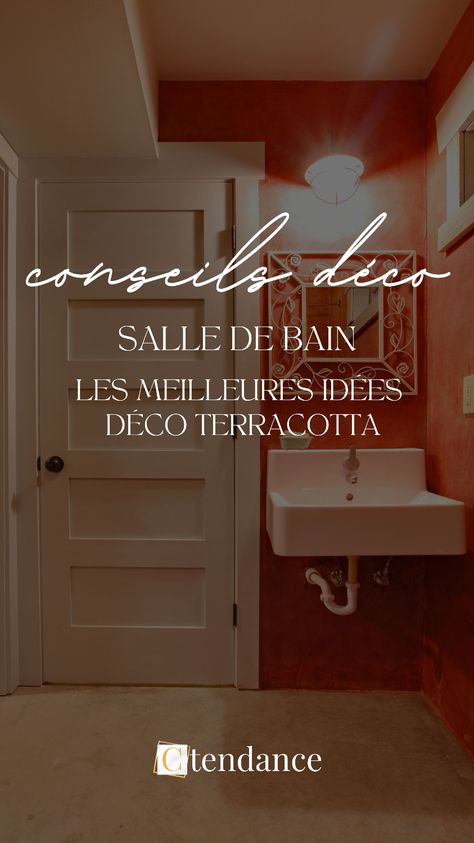 🛁🎨 Transformez votre salle de bain avec l'élégance chaleureuse de la teinte terracotta ! 🌿✨  Parfait pour ceux qui aspirent à un intérieur à la fois naturel et raffiné 🏡❤️  Donnez vie à votre salle de bain avec un design qui évoque chaleur et élégance 🧡  #DécorationIntérieure #SalleDeBainTerracotta #IdéesDéco #HomeDesign #DécorationMaison #DesignÉlégant #IntérieurChaleureux #DécoTerracotta Design