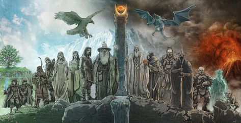 Hobbit Art, Middle Earth Art, Tolkien Art, Fellowship Of The Ring, Gandalf, Middle Earth, Dream Destinations, The Rings, Tolkien