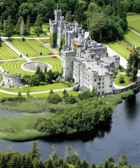 Castle Hotels In Ireland, Lakeside Hotel, Ashford Castle, Chateau Hotel, Lake Hotel, Irish Castles, Castles In Ireland, Most Romantic Places, Castle Hotel